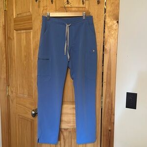 Figs Yola scrub pants size XS petite, ceil blue
